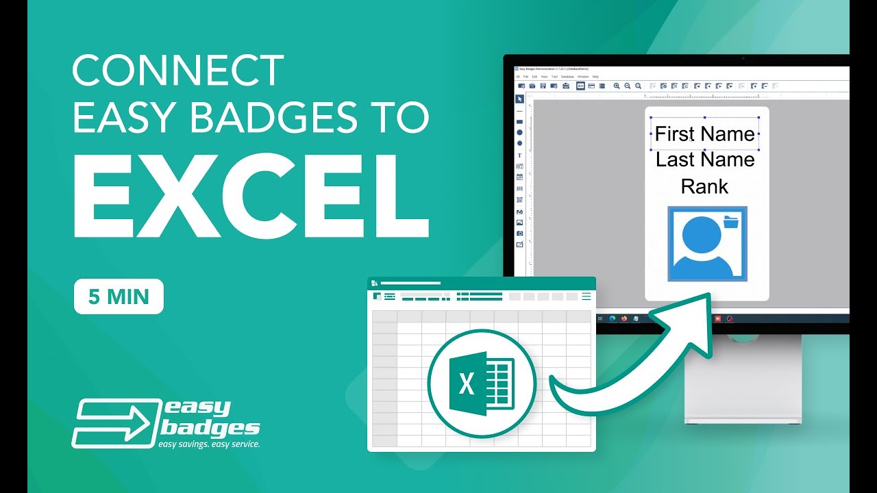 Connect to Excel with Easy Badges ID Card Software Standard Edition