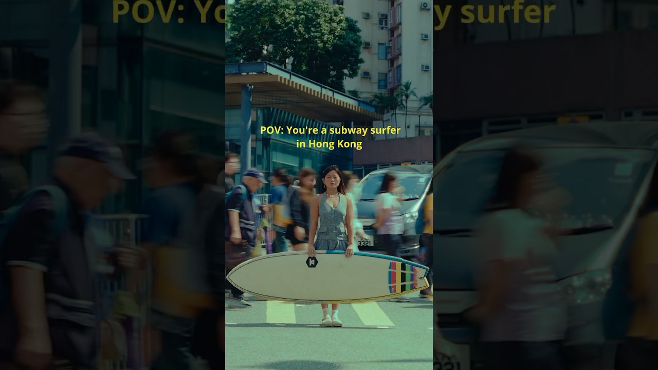 You&rsquo;re a subway surfer in Hong Kong ✨🌿 #subwaysurfers #wongkarwai #90severgreen #hongkong #surf