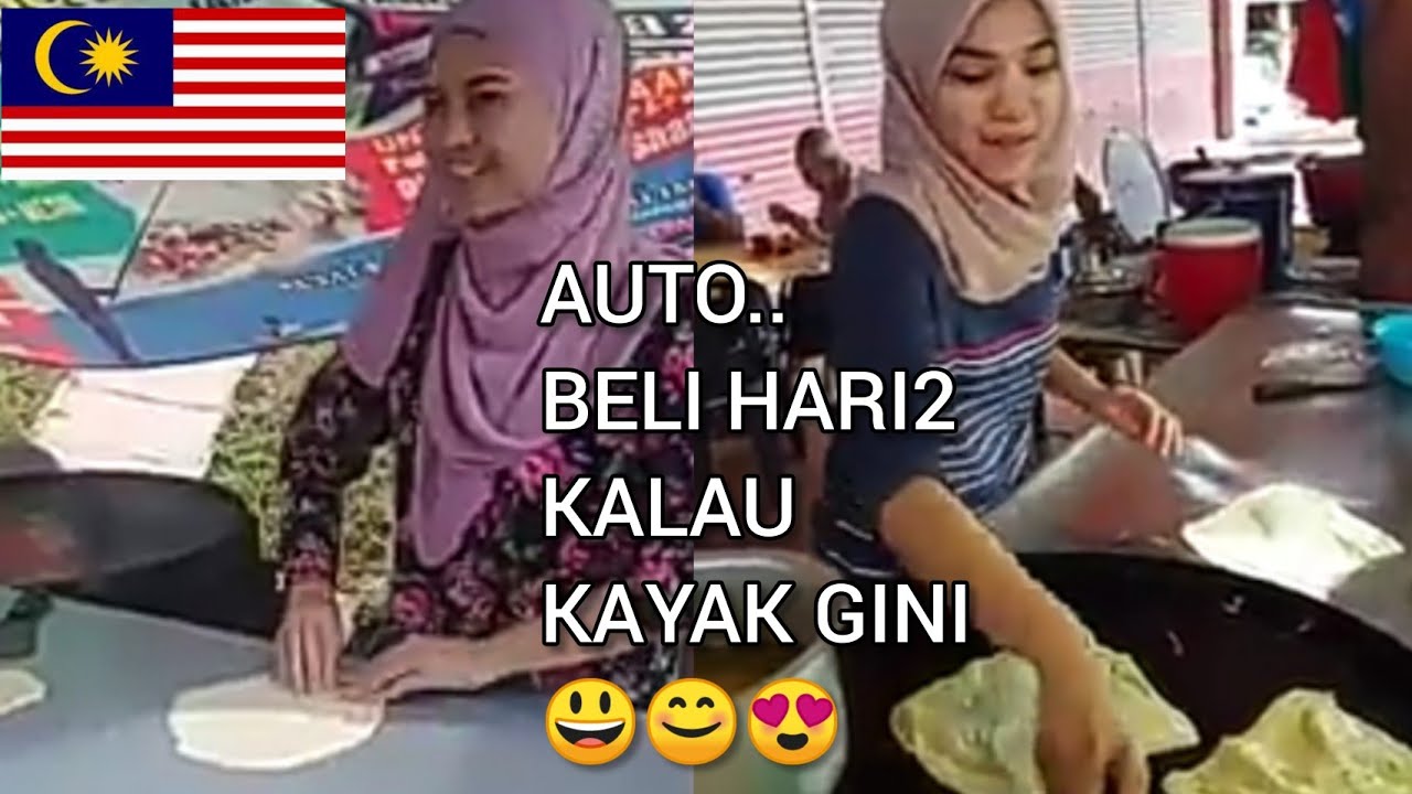 Cewek cantik pembuat roti canai di malaysia