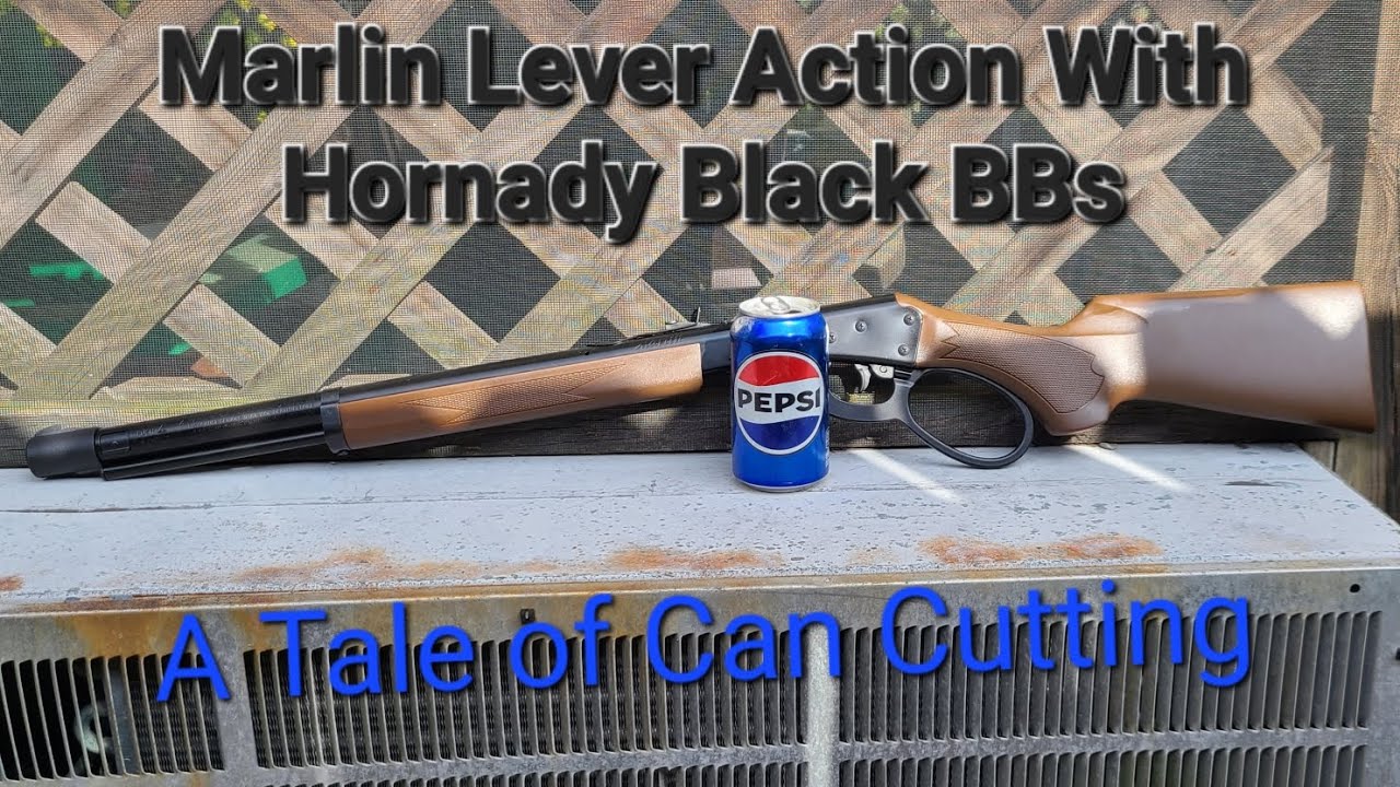 Рычажный карабин Marlin с шариками Hornady Black BBs в банке. Отрывок для @Hazzbro1964
