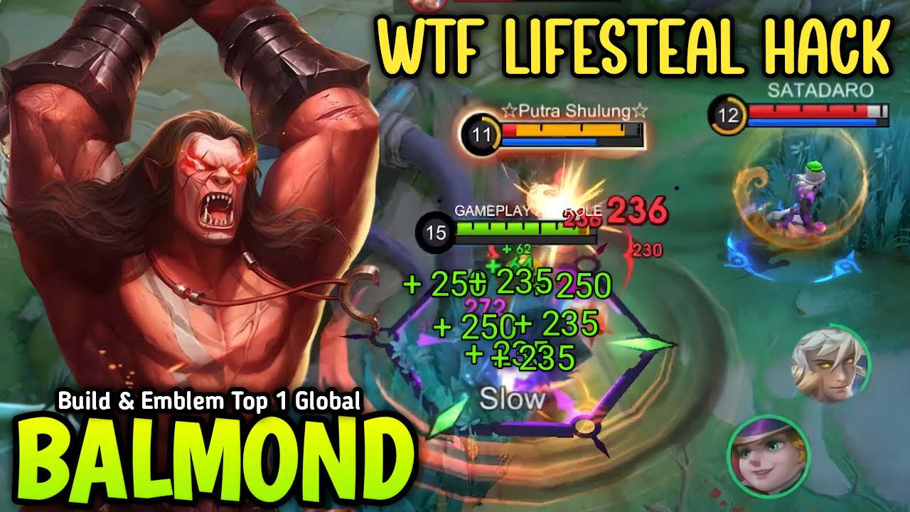 WTF LIFESTEAL HACK!!😱 BALMOND NEW BEST BUILD 100% SUPER STRONG - BUILD TOP 1 GLOBAL BALMOND
