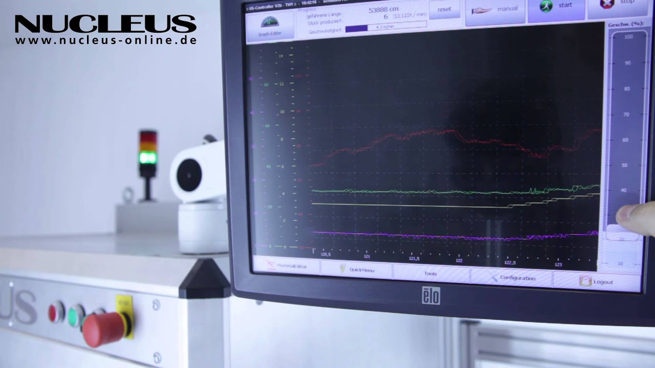 NUCLEUS ultrasonic welding machine - TUBE Production Overlap - Ultraschall Schweißmaschine