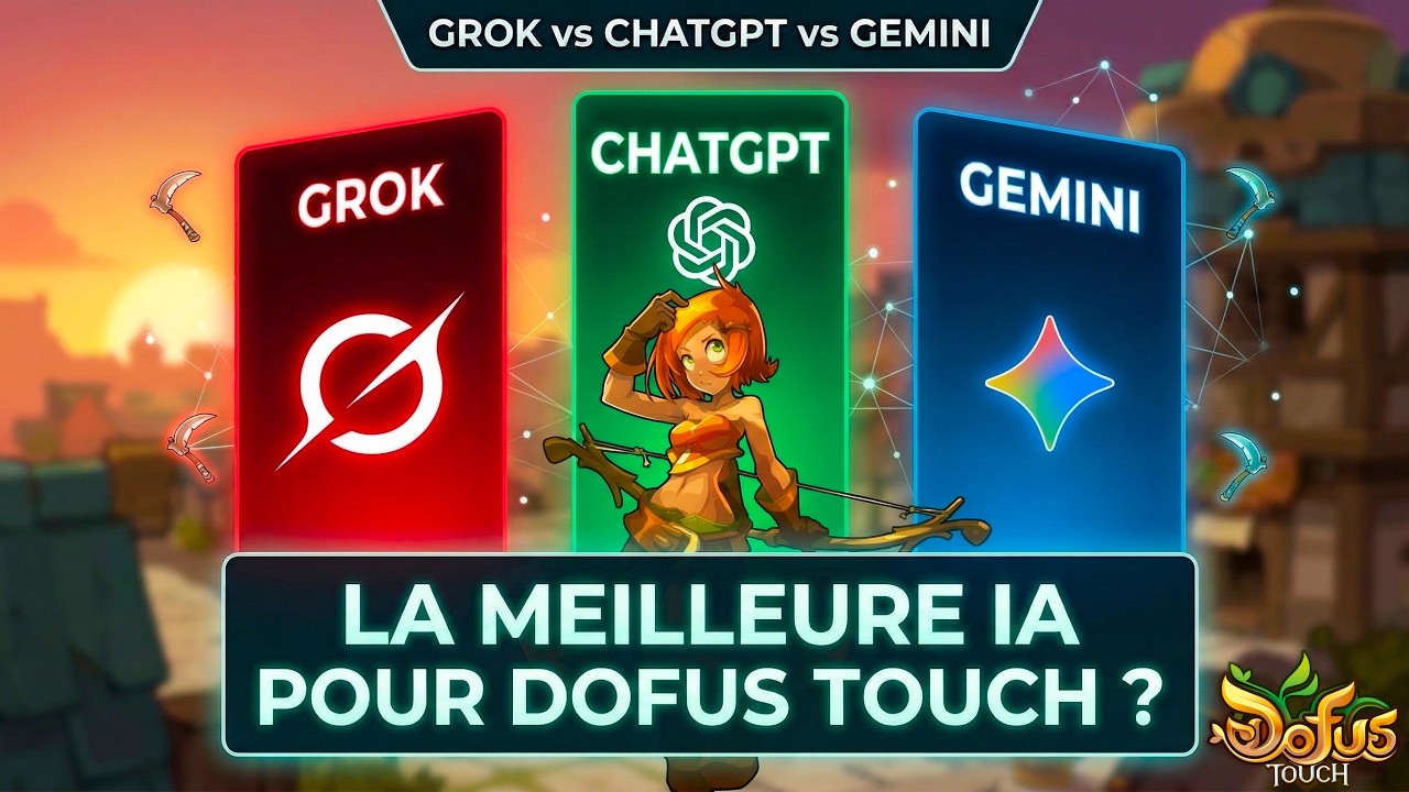 GEMINI VS CHAT GPT VS GROK - QUELLE IA CONNA&Icirc;T LE MIEUX DOFUS TOUCH 2026