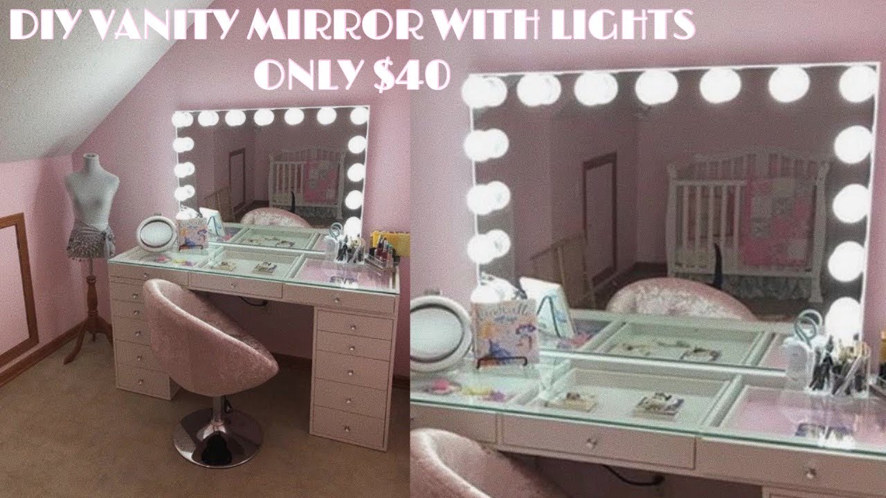 DIY Vanity Mirror With Lights | ONLY $40!