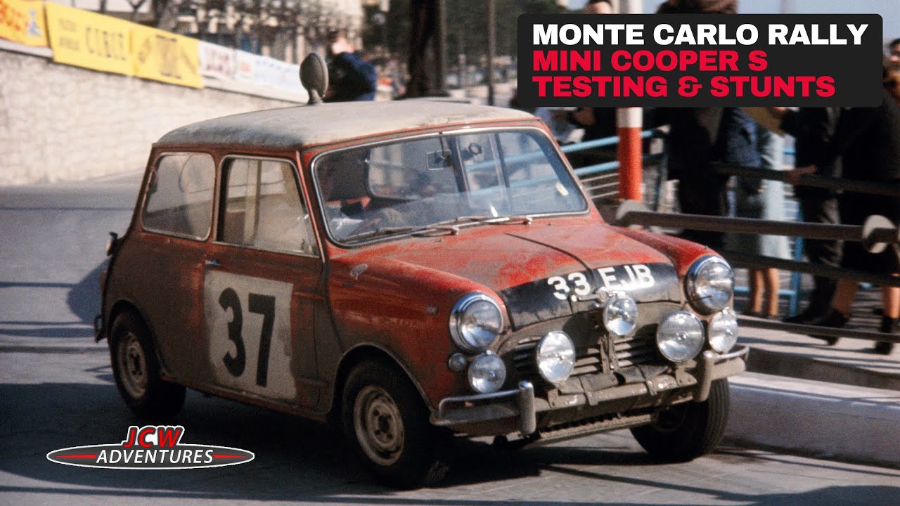 Monte Carlo Rally 1965 - Mini Cooper S Rally Car Driving & Stunts