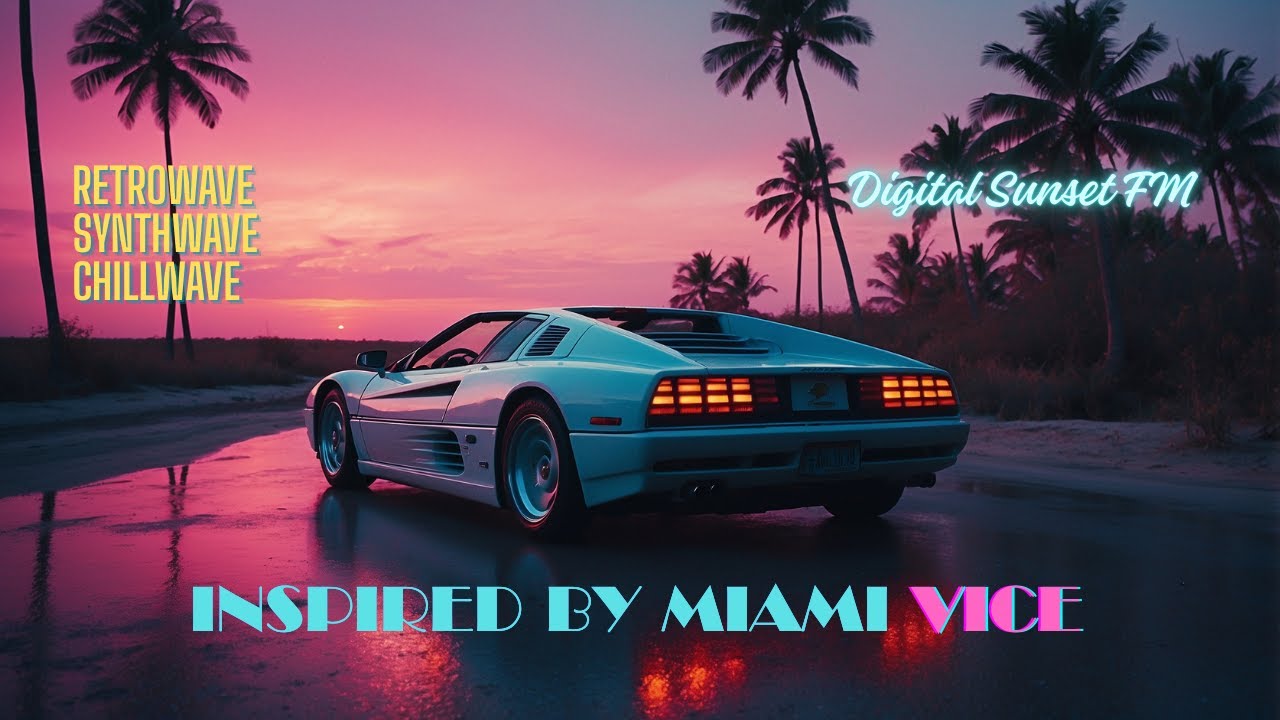 🌴 Miami Vice Inspired Synthwave & Chillwave Album | Neon Nights 🌴 Retrowave Outrun Dreams