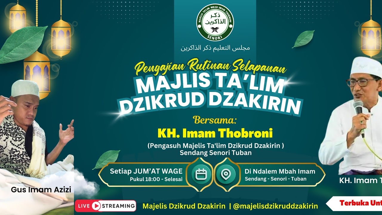 (Majelis Dzikrud Dzakirin) Dzikrulloh sehat rohani.. bersama Gus imam azizi