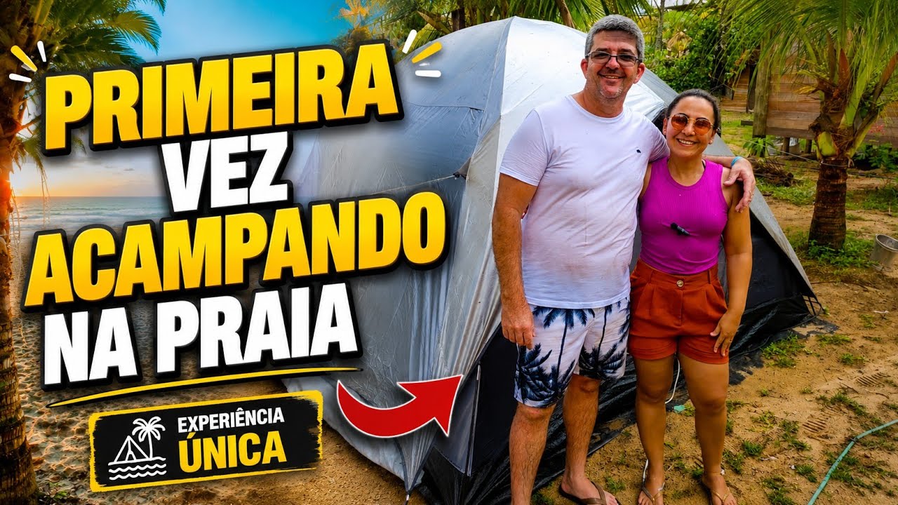PRIMEIRA VEZ ACAMPANDO NA PRAIA/ UMA EXPERIÊNCIA ÚNICA/ NOSSO CARNAVAL FOI DIFERENTE ⛱️🌴⛺