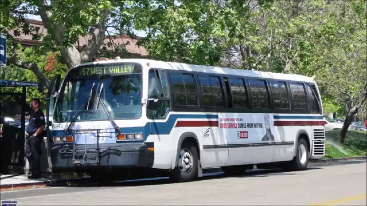 (Bus Engine Sound Recording) San Francisco Bay Area TMC RTS VTA 8845 Rt.57