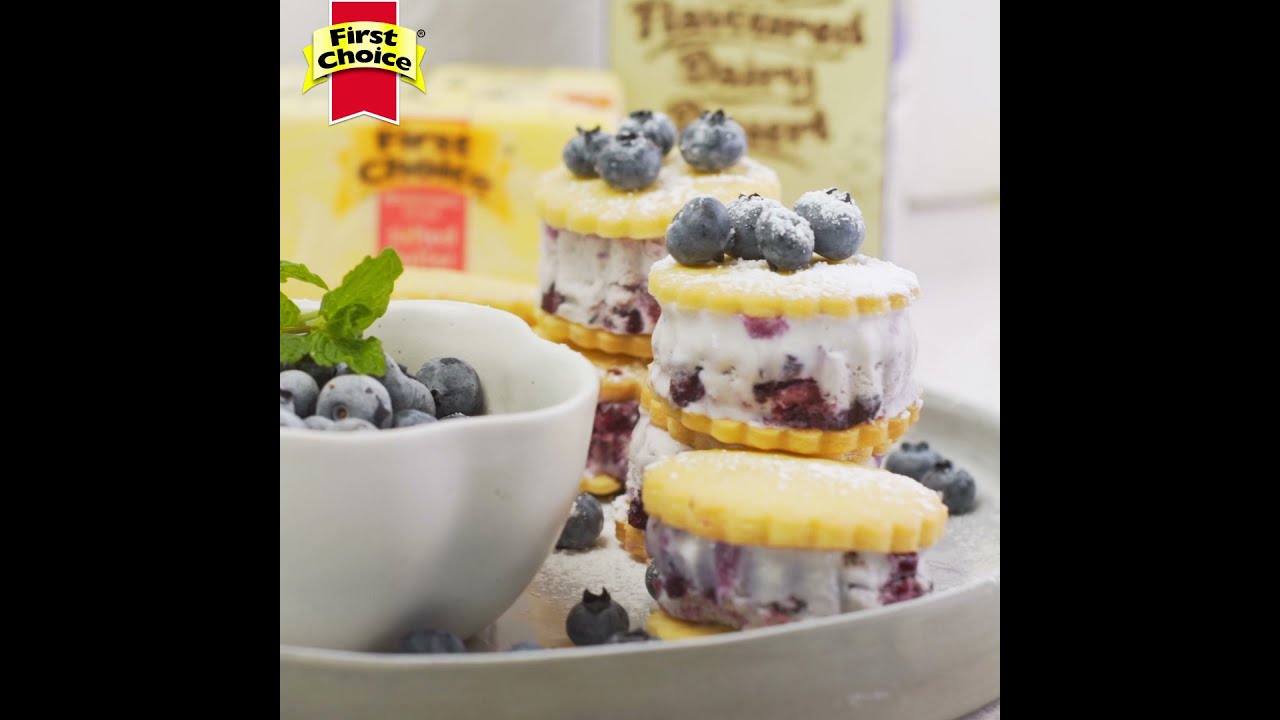 Roasted Blueberry Ice-Cream Sandwich