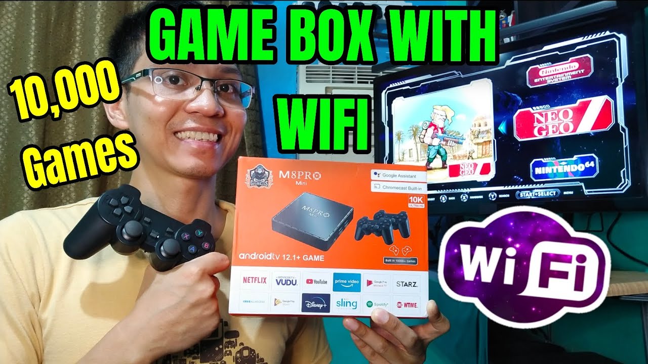 M8 Pro Mini Game Box with Build in 10,000 Games from your Favorite Gaming Consoles