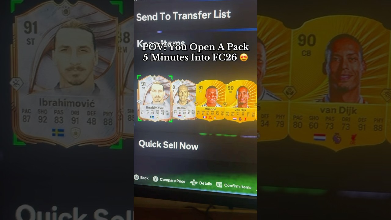 POV: You Rip Open a Pack 5 Minutes Into FC26&hellip; THEN THIS HAPPENS 🤯🔥 Zlatan. VVD. Madness. #FC26