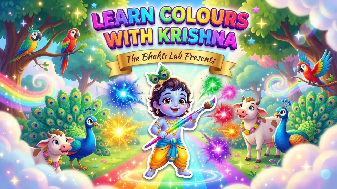 Learn Colours with Krishna! | Devotional rhymes | The Bhakti Lab