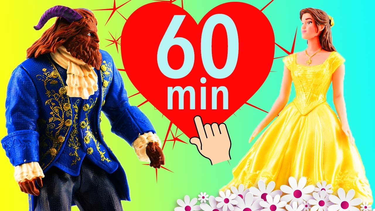 Beauty and The Beast Movie Toys Compilation One Hour Long! Spin the Wheel Games with Moana & Troll!