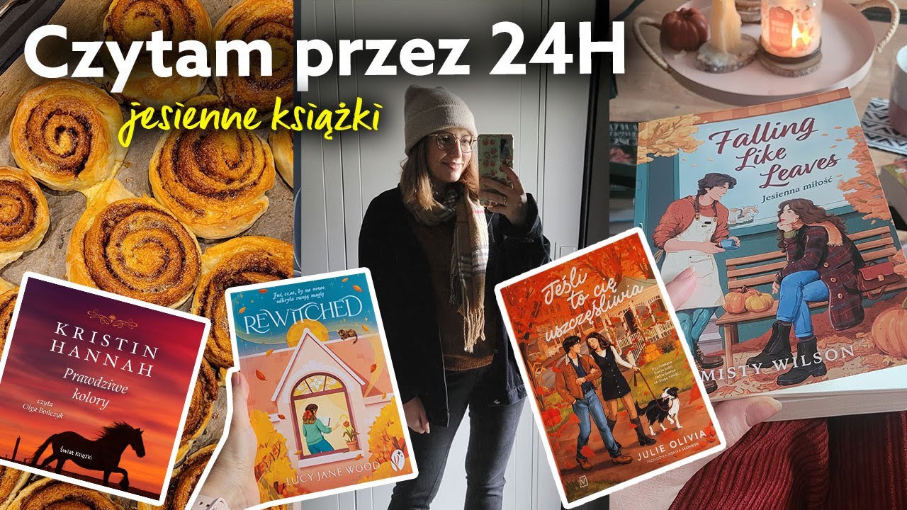24 GODZINY CZYTANIA 🕒 Cozy jesień + książki, herbata, cynamonki & przytulny klimat 🍁