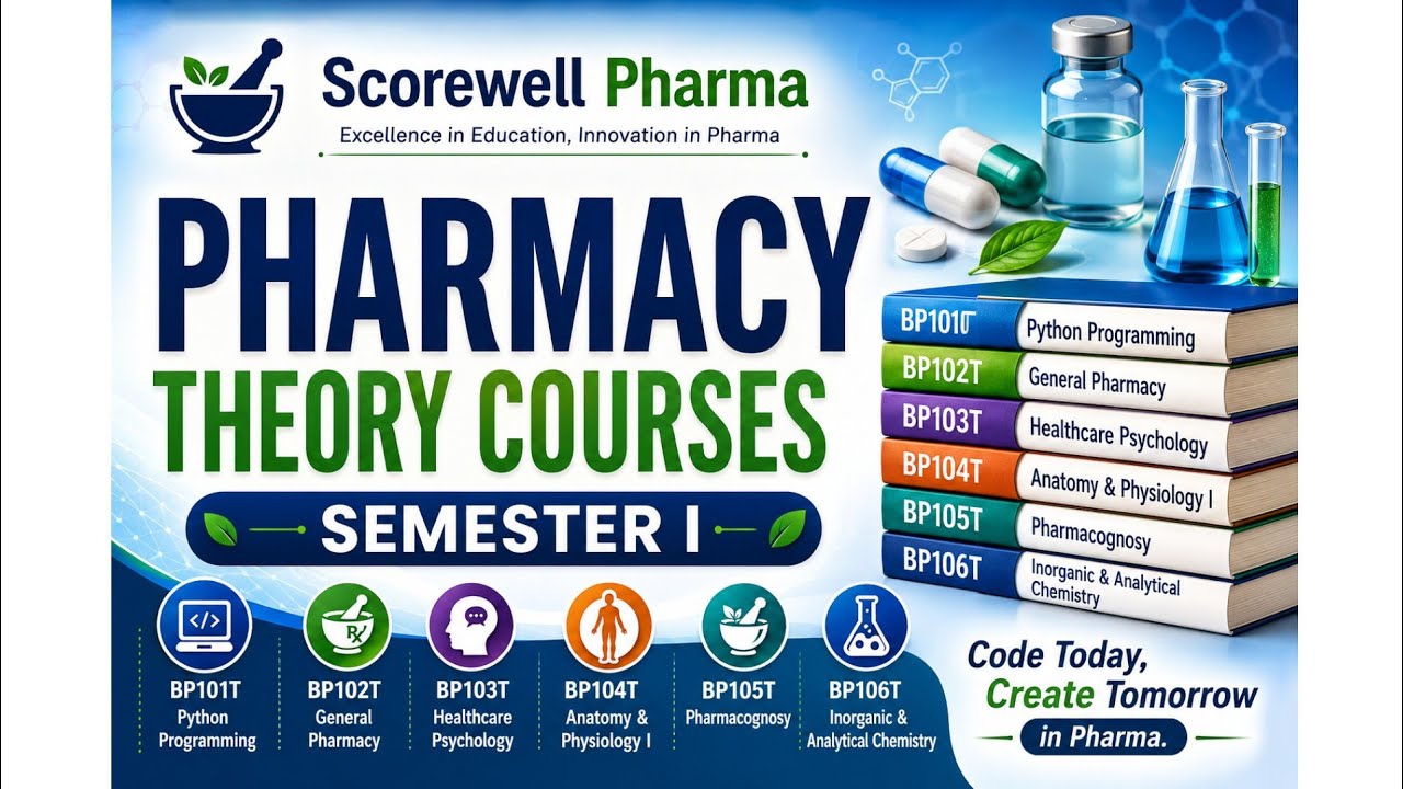 📚 B Pharmacy Semester 1 All Subjects Overview | 🆕 New Syllabus 2025 | ✅ PCI Updated Curriculum