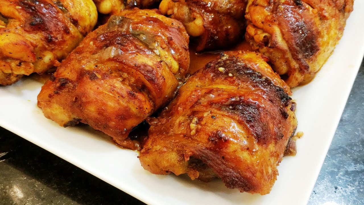 Sweet Hot Mustard Chicken Thighs | Baked Chicken Recipe | Mother's Own Kitchen