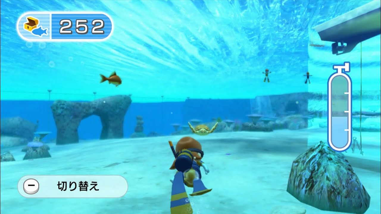 [Wii Fit U] Scuba Search-Beginner 477 (Play as Lucia)　ダイビング　初級