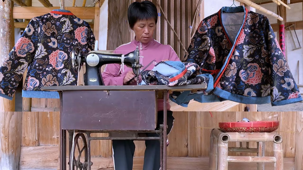 搬出70年代缝纫机，阿嬷做了一件国风上衣，复古美观大气！丨Chinese style clothing【闽湖阿嬤Fujian Grandma】