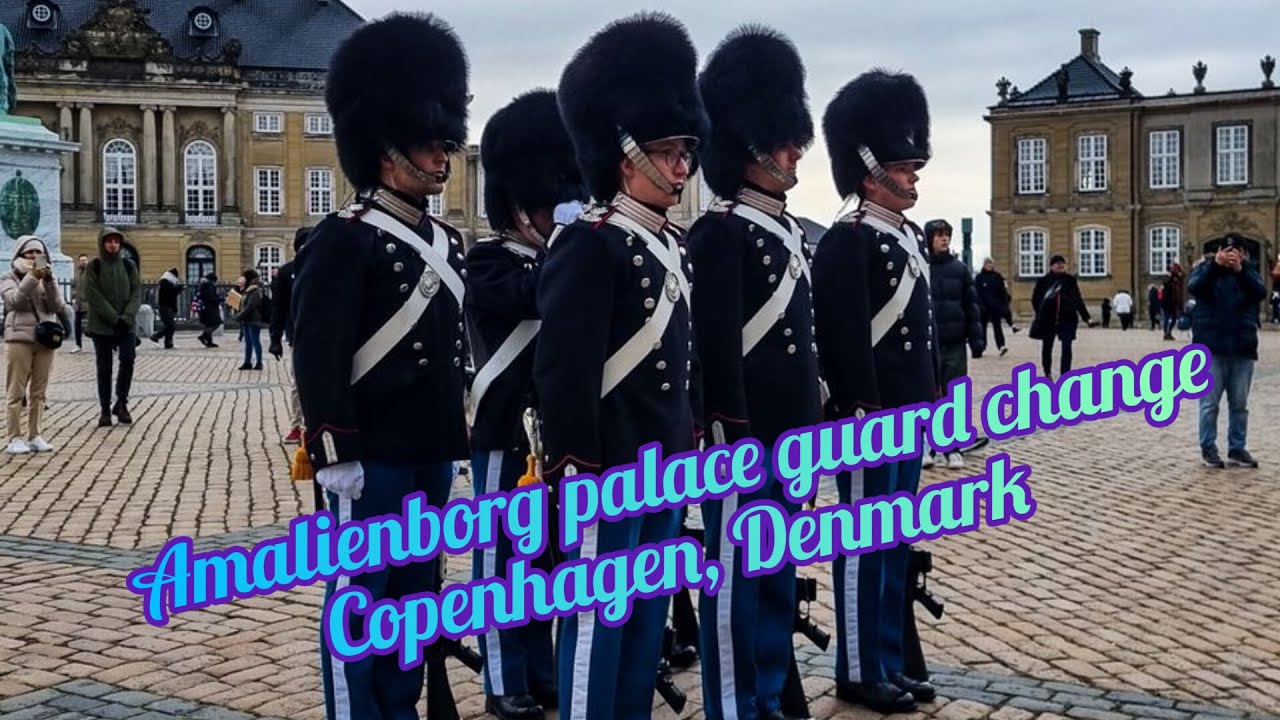 Amalienborg Palace guard change | Copenhagen | Denmark | Learn and Play with Loshini