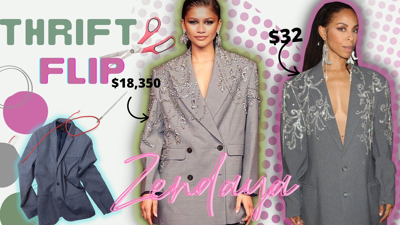 DIY Zendaya Blazer by Alexander McQueen Thrift Flip for Profit