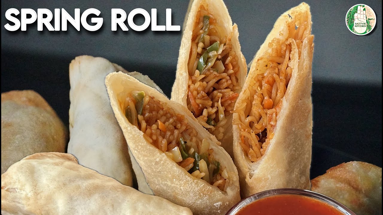 Spring Roll No Onion No Garlic | Veg Spring roll Fried NON Fried - Spring roll sheet Sattvik Kitchen