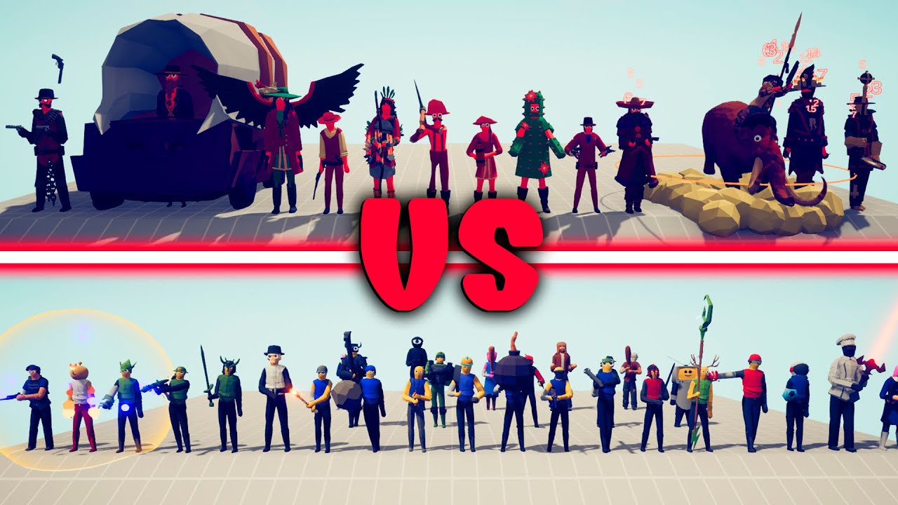 WILD WEST TEAM vs ROBLOX TEAM | TABS - Totally Accurate Battle Simulator