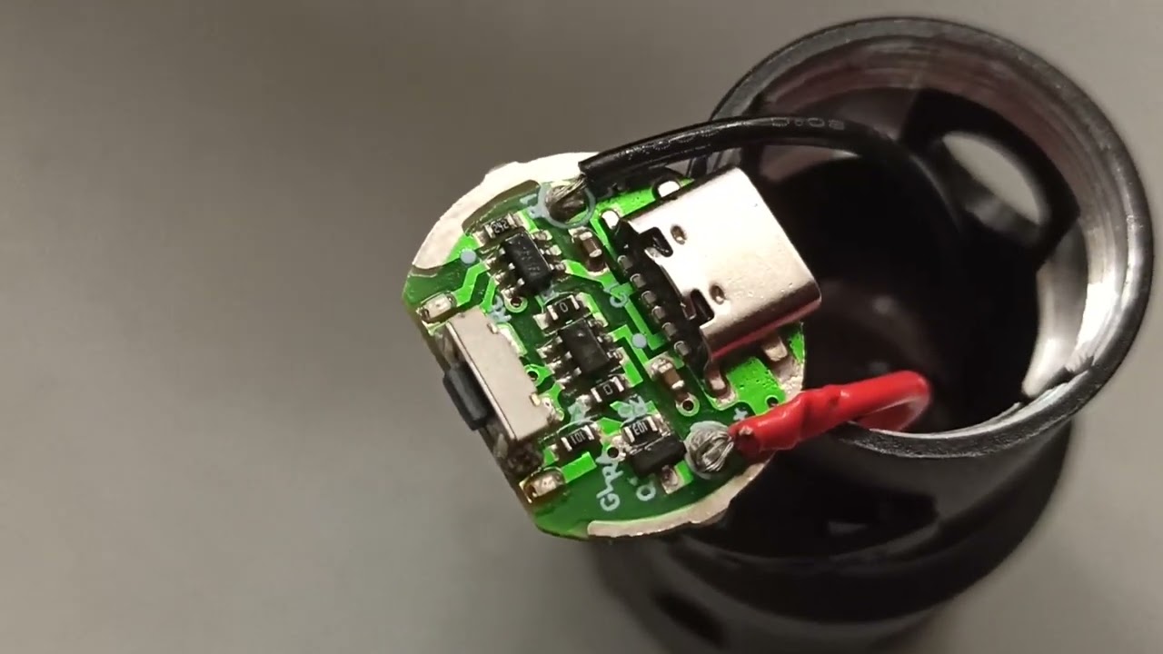 Schalter einer USB Taschenlampe reparieren