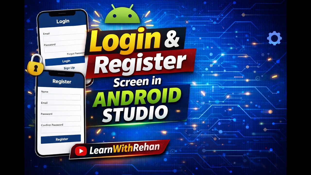 Android Studio Login & Register Screen | Complete UI Design 🔐 #loginscreen #androiddeveloper #sql