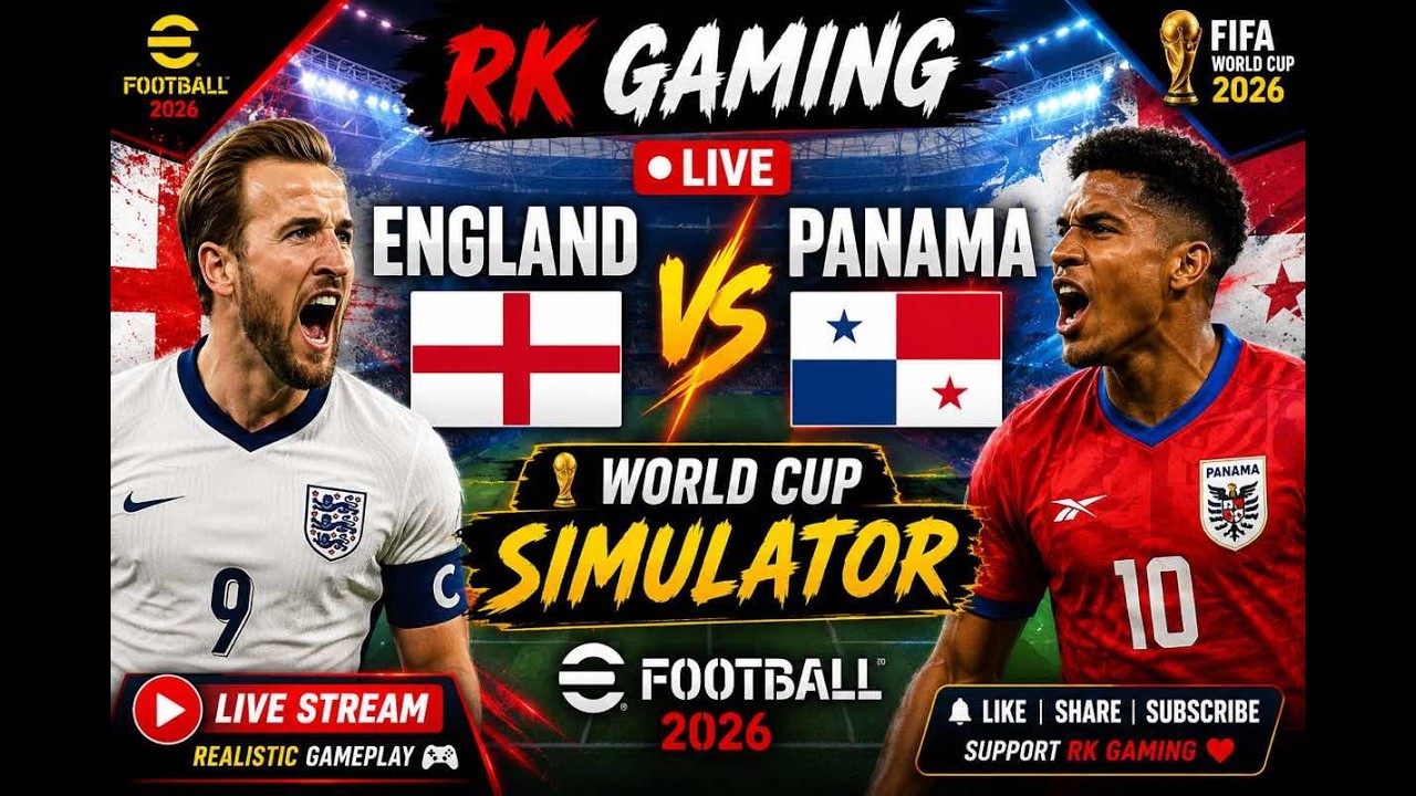 🔴 LIVE | England 🇬🇧 vs Panama 🇵🇦 | eFootball 2026 | FIFA World Cup Simulation | PS5 Gameplay