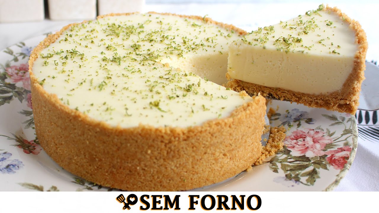 TORTA DE LIMÃO SEM FORNO - RECEITAS QUE AMO