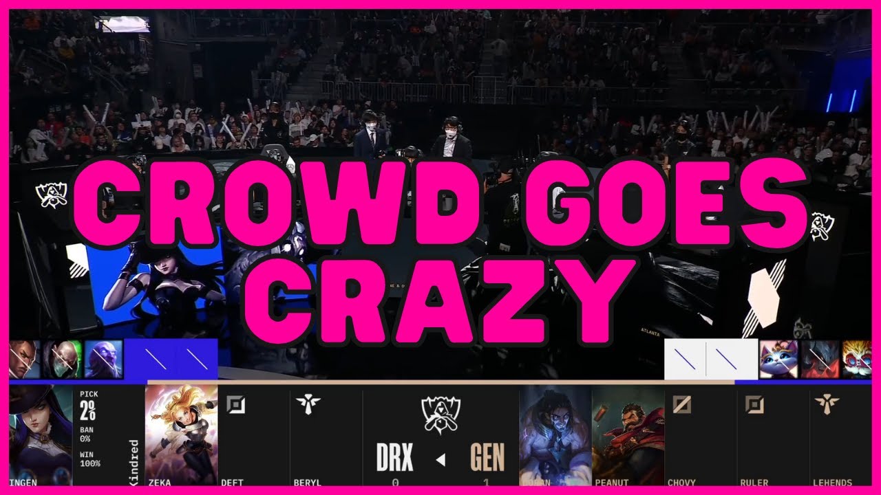 CROWD GOES CRAZY WHEN PYOSIK PICK KINDRED VS GEN.G DRX vs. GEN | WORLDS 22 | SEMIFINALS