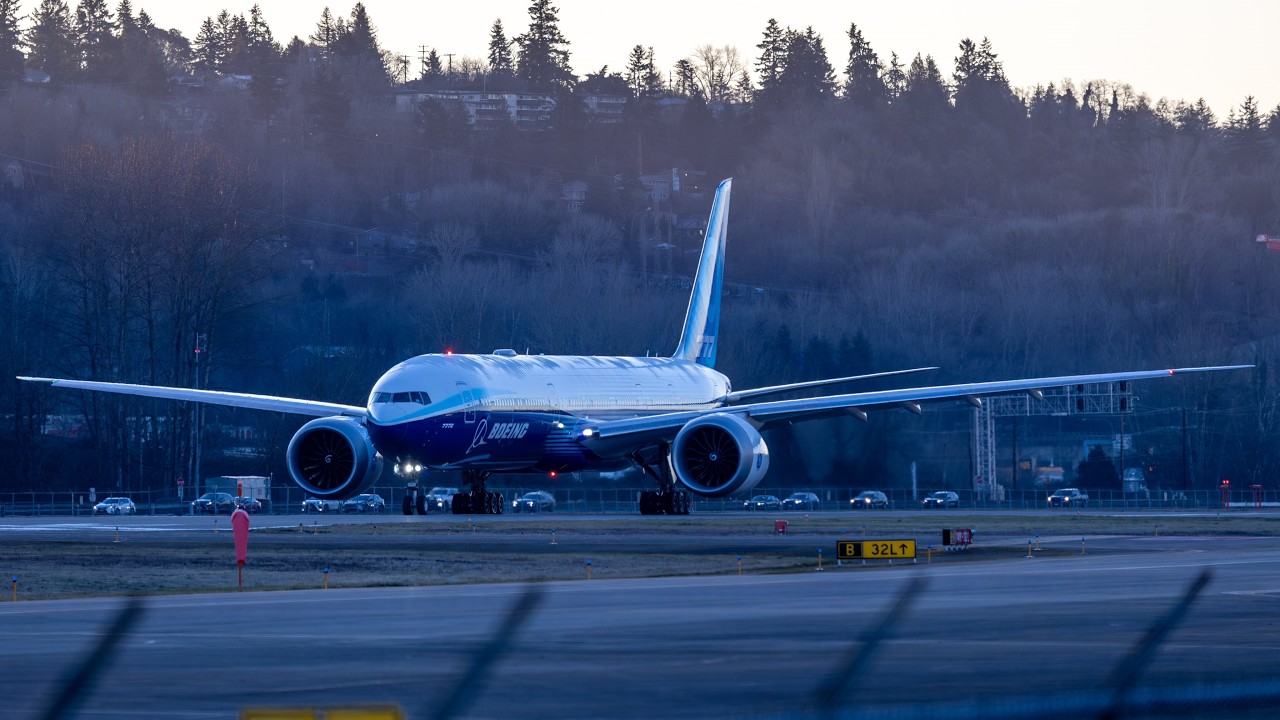 Boeing 777X Takeoff from BFI | GE9X Power in Action