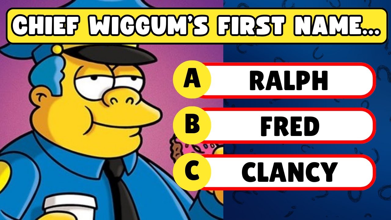 Ultimate Simpsons Quiz - How well do you know The Simpsons - Multiple Choice Quiz