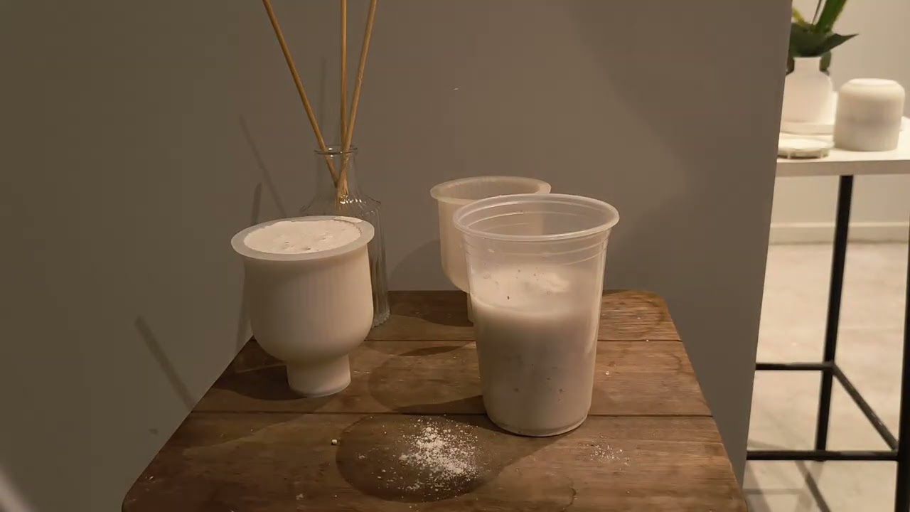 Molde de silicone passo a passo para fazer vasinhos de gesso