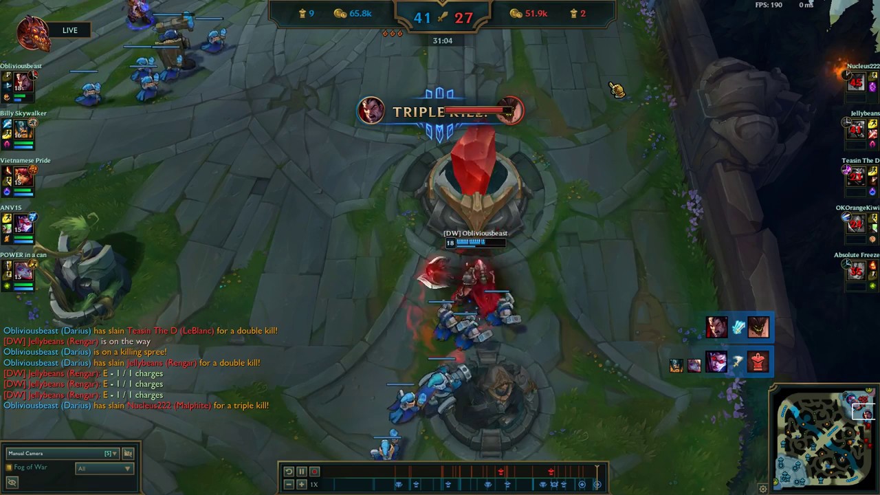 Game Winning Darius 1v5! [League of Legends]