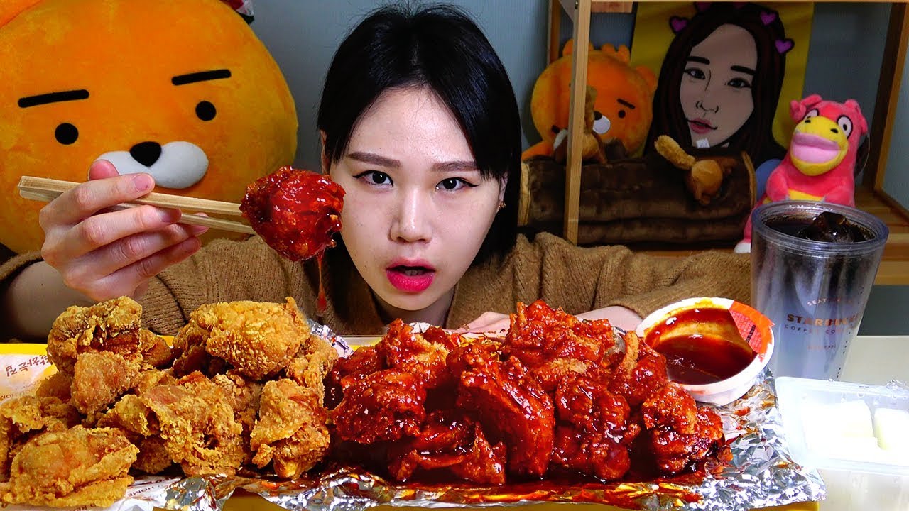 치킨 중 가장 매웠던 디진다 치킨 먹방 Mukbang