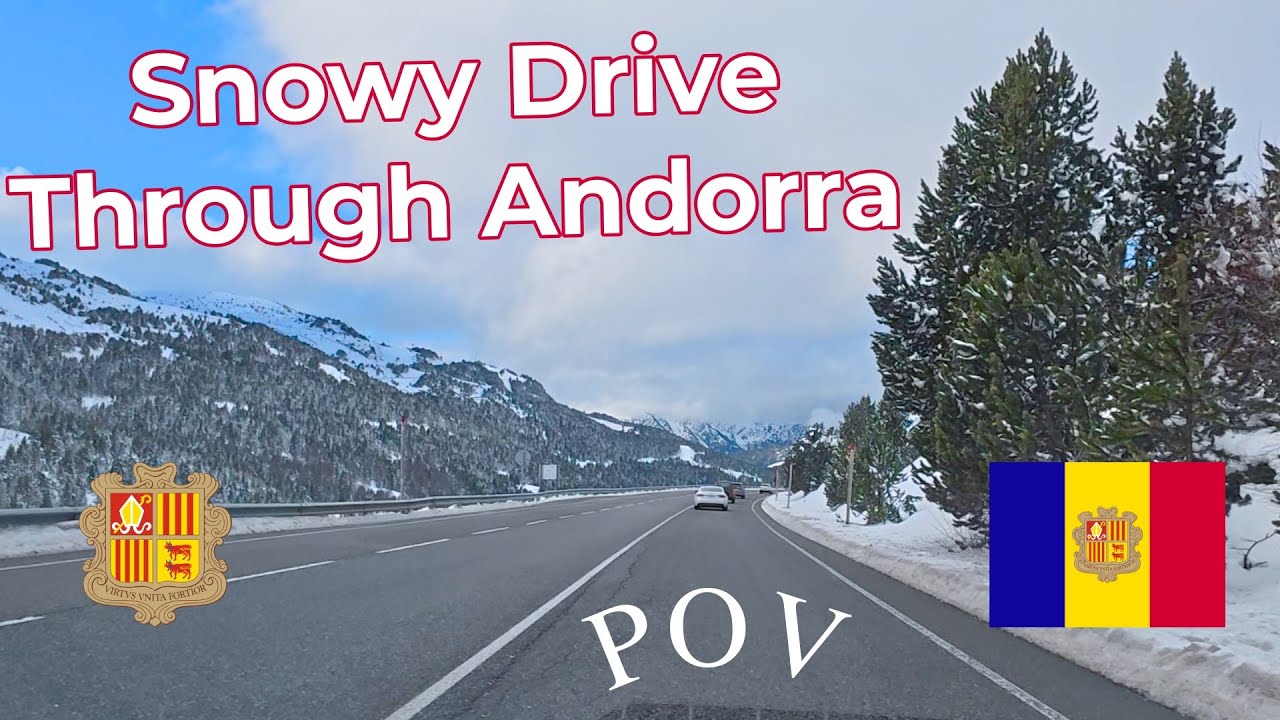 Snowy Alpine Backroads Through Andorra🇦🇩  POV Drive
