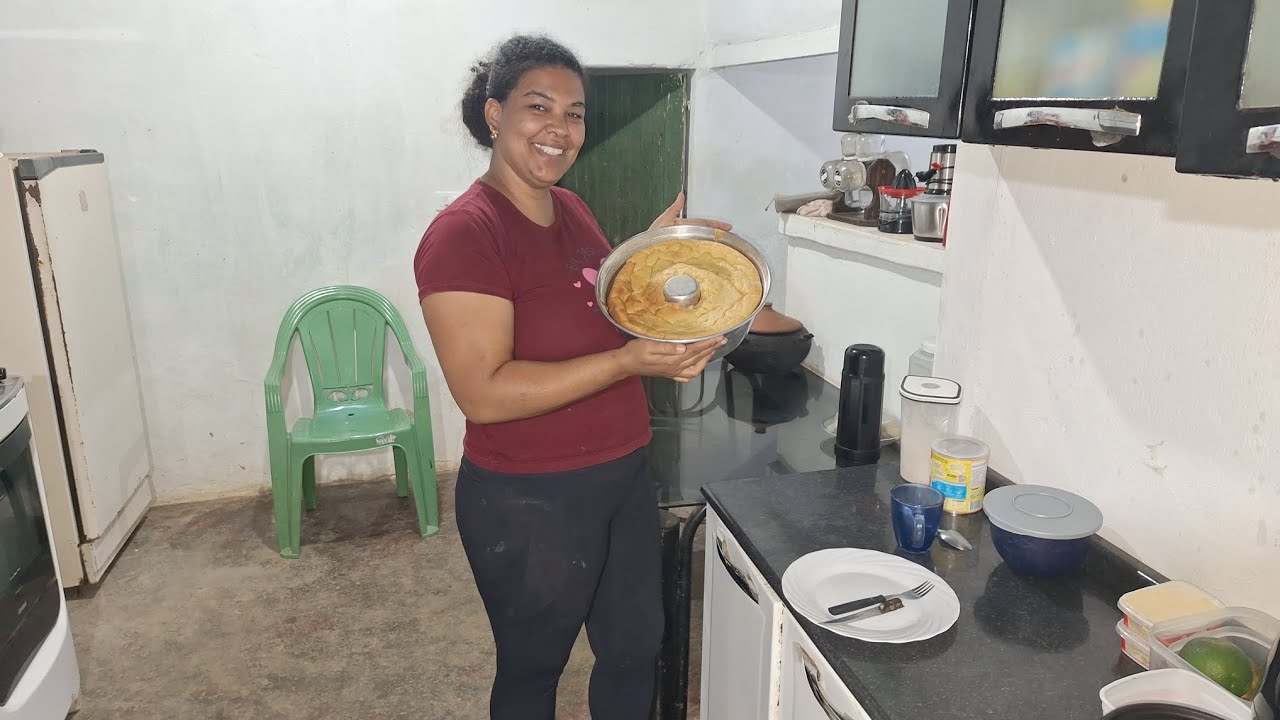Como faço bolo de batata doce do meu jeito  + minha rotina da noite aqui no SÍTIO 