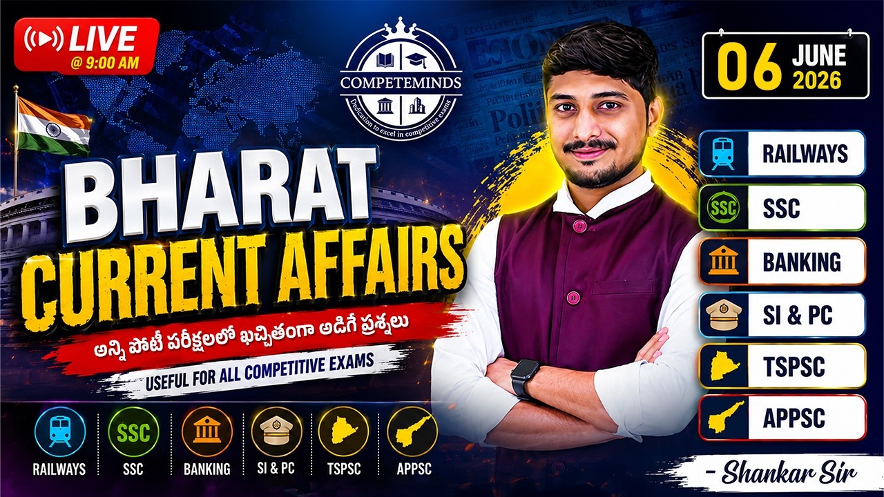 6th June 2026 Current Affairs Live | Today&rsquo;s Current Affairs | Daily CA by Shankar Sir