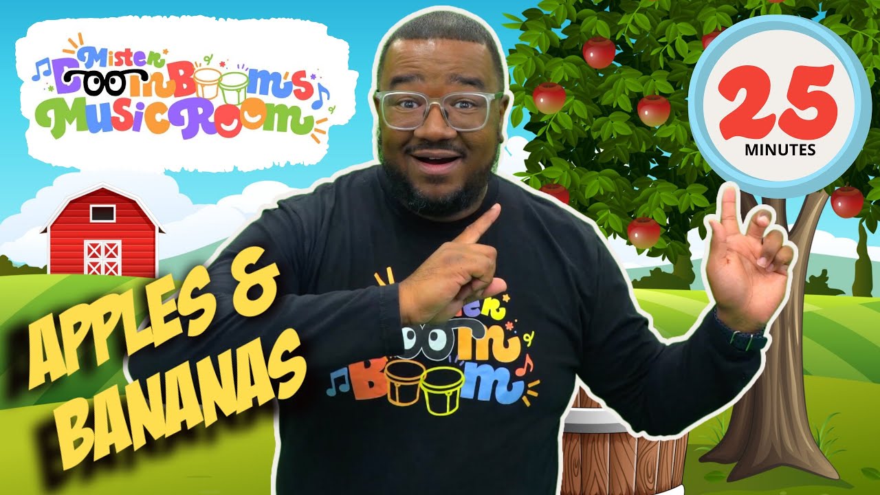 🍎🎶 Sing Along with Mister Boom Boom! | Apples & Bananas + Fun Kids Songs 🎤✨