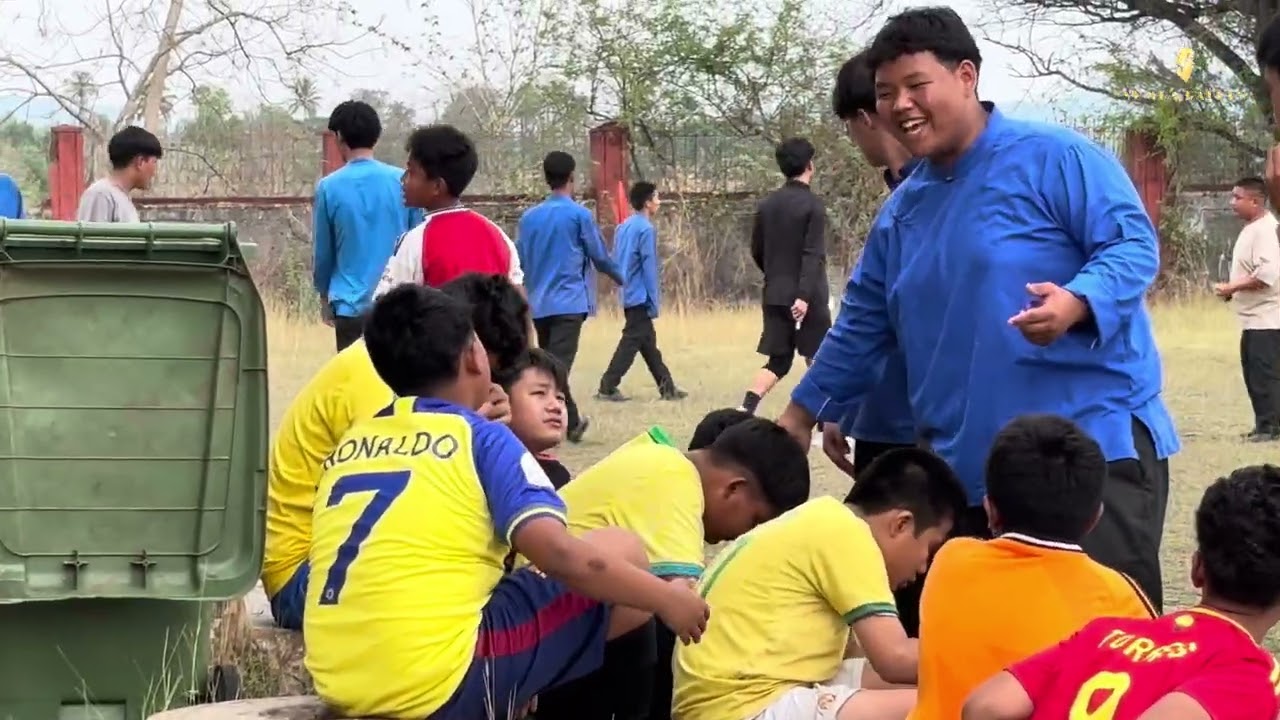 Junior soccer tournament clash between Trisong(Yellow) house and Bero (Red)house today 0-4