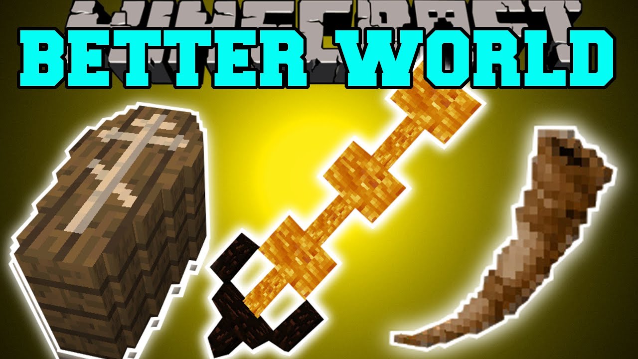 Minecraft: BETTER WORLD MOD (CRAZY CLASES WITH WEAPONS & ABILITIES!) Mod Showcase