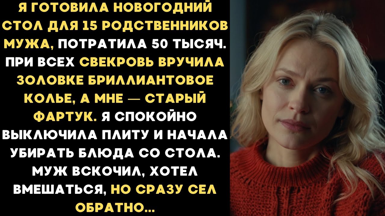 После выходки свекрови я мгновенно выключила плиту и спокойно стала убирать блюда со стола...