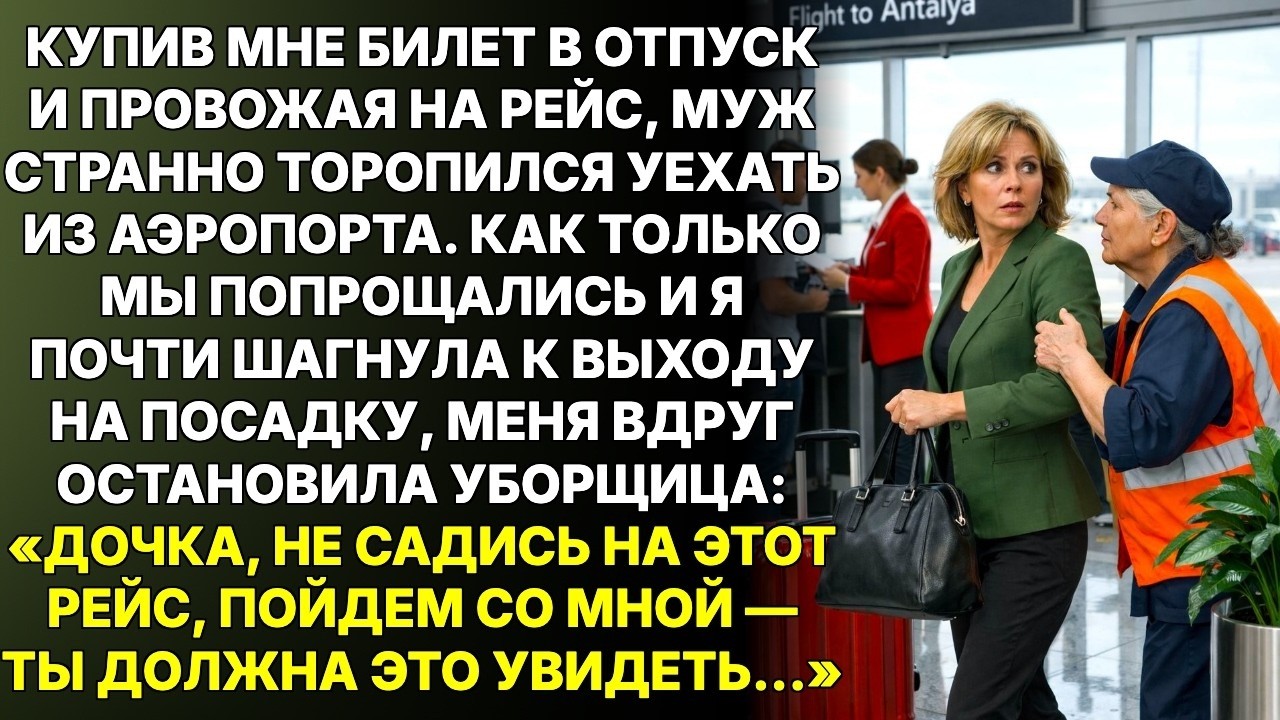 Муж купил мне путевку в Турцию, а у выхода на посадку уборщица шепнула: Не садись на рейс...