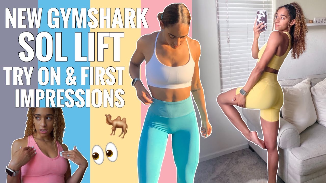 NEW GYMSHARK SOL COLLECTION | try on & review, first impressions, fit, feel, color ways | tea sis