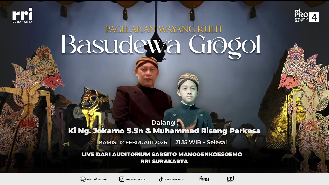 🔴LIVE Streaming Wayang Kulit RRI Surakarta Lakon BASUDEWA GROGOL