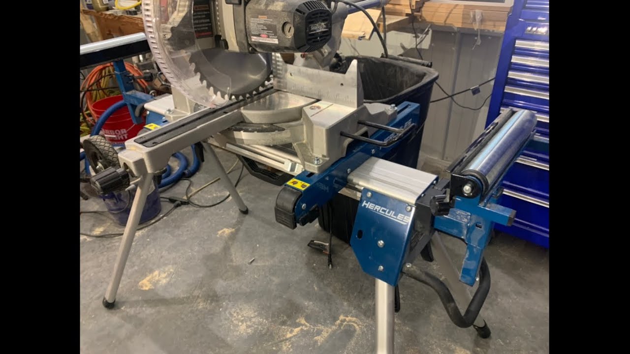 Harbor Freight  Hercules miter saw stand | Copper Barn Homestead