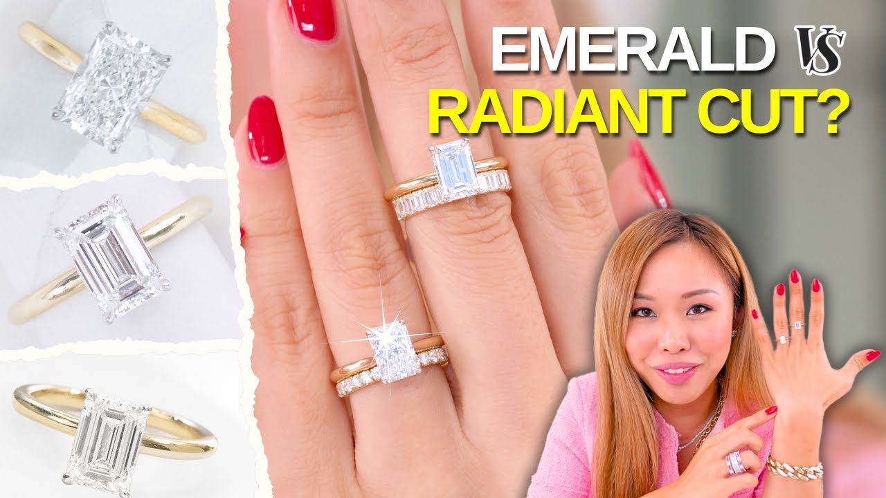 THE Showdown: Emerald vs. Radiant Cut Diamond Rings