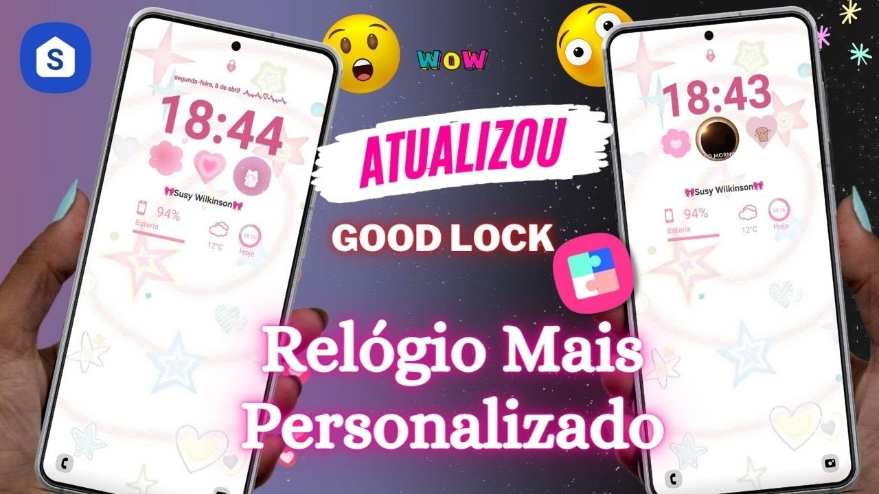 🔥ATUALIZOU!🔥RELÓGIO da TELA de BLOQUEIO e AOD do SAMSUNG MAIS BONITO PERSONALIZADO Com o CLOCKFACE
